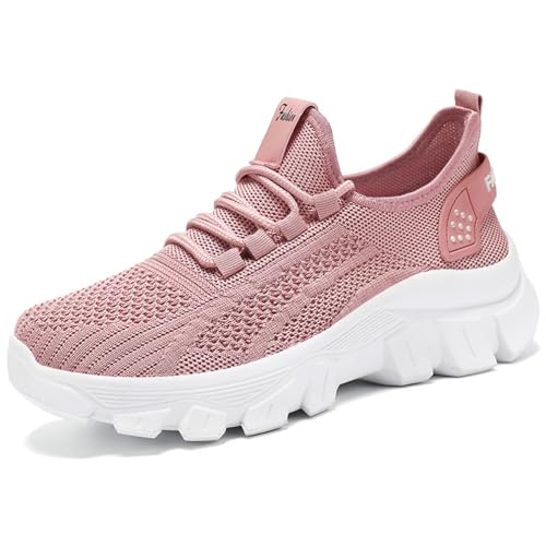 WOWEI Damen Laufschuhe Turnschuhe Sportschuhe Sneaker Running Tennis Schuhe Leichtgewichts Atmungsaktiv Frauen Straßenlaufschuhe Walkingschuhe Outdoor Fitness Jogging (Jog-K9, 36EU) von WOWEI