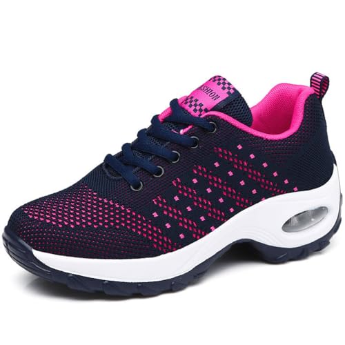 WOWEI Damen Sneaker Atmungsaktiv Laufschuhe Damen Turnschuhe Schnürer Leichte Stoßfest Mode Sportschuhe Walkingschuhe Straßenlaufschuhe Outdoor Athletisch Sneaker (Lauf-T21, 42EU) von WOWEI