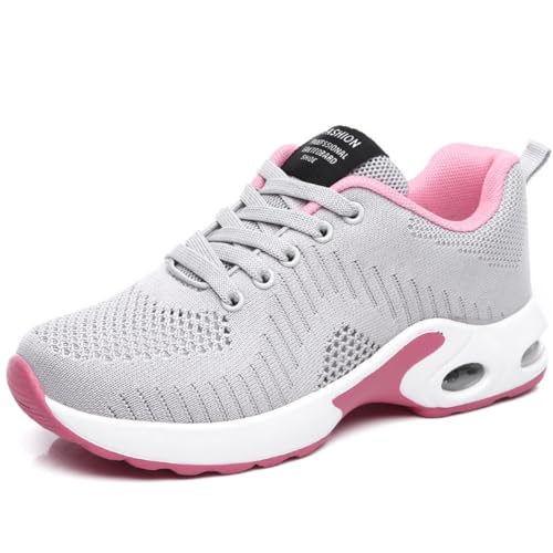 WOWEI Damen Sneaker Atmungsaktiv Laufschuhe Damen Turnschuhe Schnürer Leichte Stoßfest Mode Sportschuhe Walkingschuhe Straßenlaufschuhe Outdoor Athletisch Sneaker (Lauf-T25, 38EU) von WOWEI