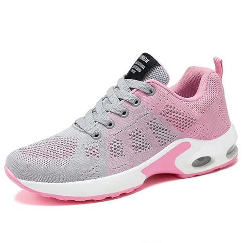 WOWEI Damen Sneaker Atmungsaktiv Laufschuhe Damen Turnschuhe Schnürer Leichte Stoßfest Mode Sportschuhe Walkingschuhe Straßenlaufschuhe Outdoor Athletisch Sneaker (Lauf-T5, 43EU) von WOWEI