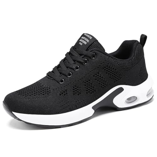 WOWEI Damen Sneaker Atmungsaktiv Laufschuhe Damen Turnschuhe Schnürer Leichte Stoßfest Mode Sportschuhe Walkingschuhe Straßenlaufschuhe Outdoor Athletisch Sneaker (Lauf-T6, 39EU) von WOWEI