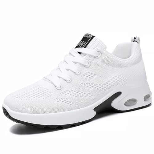 WOWEI Damen Sneaker Atmungsaktiv Laufschuhe Damen Turnschuhe Schnürer Leichte Stoßfest Mode Sportschuhe Walkingschuhe Straßenlaufschuhe Outdoor Athletisch Sneaker (Lauf-T9, 38EU) von WOWEI