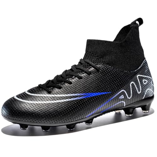 WOWEI Fußballschuhe Herren Fussballschuhe High Top Spike Cleats Fußballschuhe Junge Professionelle Trainingsschuhe Fußballschuhe Kinder Outdoor Sportschuhe (SOC-S9, 37EU) von WOWEI