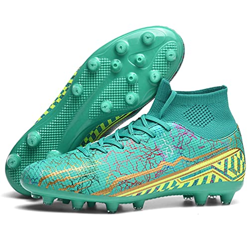 WOWEI Fußballschuhe Herren Fußballschuhe Professionelle High Top Spike Cleats Junge Kinder Fußballspiel Schuhe Outdoor Sport Trainingsschuhe Fussballschuhe Sportschuhe (20 RT, 41EU) von WOWEI