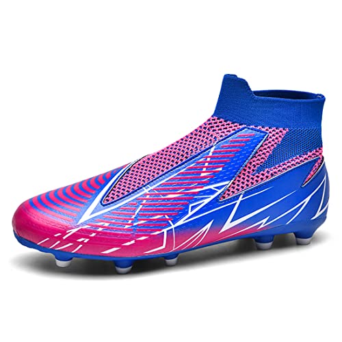 WOWEI Fußballschuhe Herren Fußballschuhe Professionelle High Top Spike Cleats Kinder Junge Fußballspiel Schuhe Fussballschuhe Outdoor Trainingsschuhe Sportschuhe (Farbe 22 GT, 45EU) von WOWEI