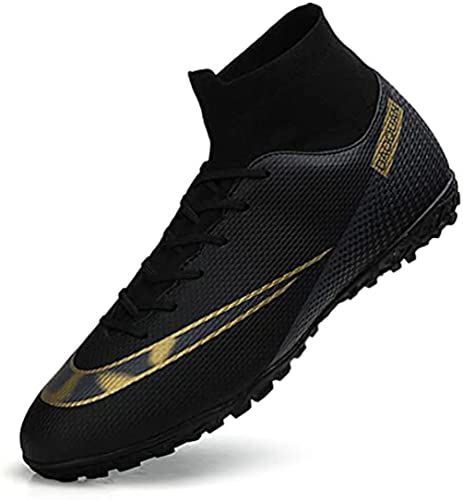 WOWEI Fußballschuhe Herren High Top Spike Cleats Outdoor Athletics Fußballschuhe Kinder Professionelle Trainingsschuhe Sport Fußball Stiefel Wettkampf (2 GT, 36EU) von WOWEI