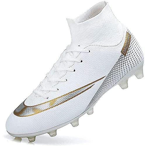 WOWEI Fußballschuhe Herren High Top Spike Cleats Outdoor Athletics Spikes Professionelle Fußballschuhe Trainingsschuhe Kinder Herren Turnschuhe Sport Fußball Stiefel (36EU) von WOWEI