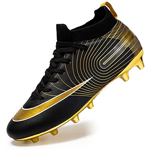 WOWEI Fußballschuhe Herren High Top Spike Cleats Outdoor Athletics Spikes Professionelle Fußballschuhe Trainingsschuhe Kinder Herren Turnschuhe Sport Fußball Stiefel (37EU) von WOWEI