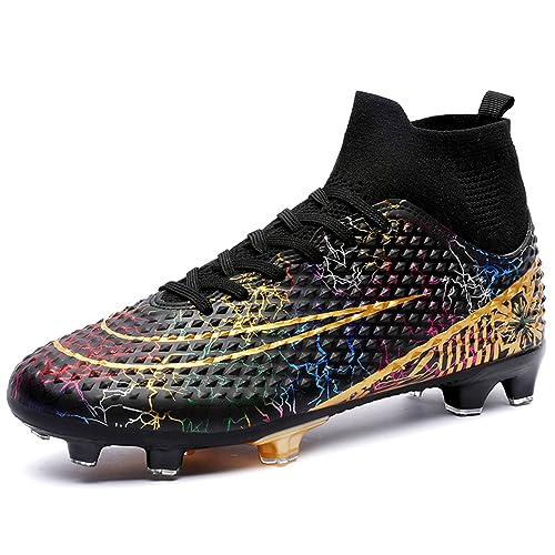 WOWEI Fußballschuhe Herren High Top Spike Cleats Outdoor Athletics Spikes Professionelle Fußballschuhe Trainingsschuhe Kinder Herren Turnschuhe Sport Fußball Stiefel (7 YQA, 38EU) von WOWEI