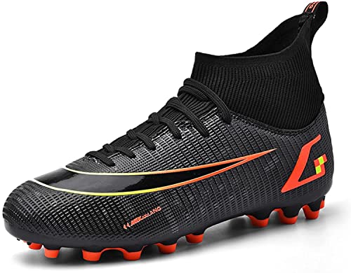 WOWEI Fußballschuhe Herren High Top Stollen Spike Cleats Trainingsschuhe Sport Outdoor Fußballschuhe Kinder Unisex Professionelle Fussballschuhe Sport Fußball Stiefel Wettkampf (42EU) von WOWEI