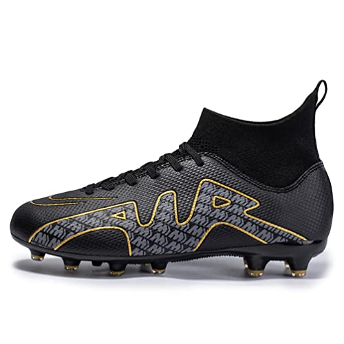 WOWEI Fußballschuhe Herren Jungen High Top Spike Cleats Outdoor Athletics Professionelle Trainingsschuhe Fußballschuhe Jungen Kinder Herren Sport Wettkampf (37EU) von WOWEI