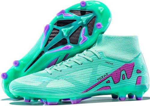 WOWEI Fußballschuhe Herren Professionelle Fussballschuhe High Top Spike Cleats Outdoor Athletics Fußballschuhe Jungen Trainingsschuhe Turnschuhe (Fuss-13, 38EU) von WOWEI