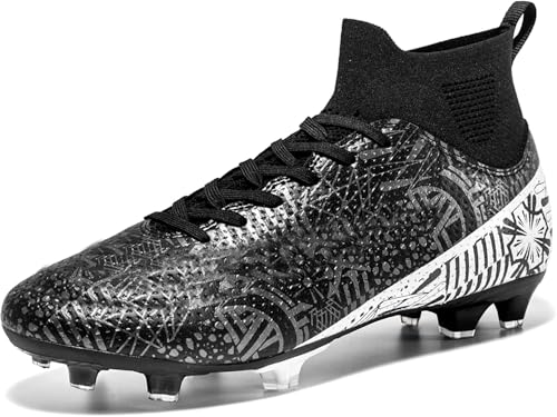 WOWEI Fußballschuhe Herren Professionelle Fussballschuhe High Top Spike Cleats Outdoor Athletics Fußballschuhe Jungen Trainingsschuhe Turnschuhe (Fuss-23, 36EU) von WOWEI