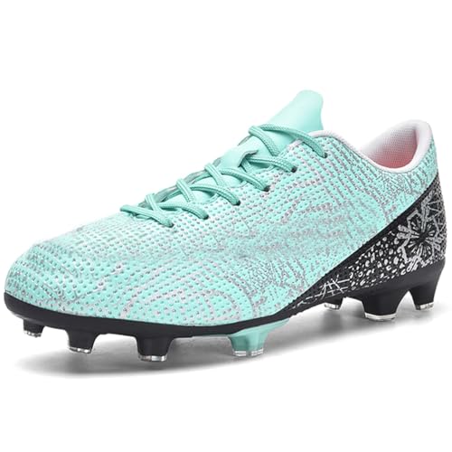 WOWEI Fußballschuhe Herren Spike Microfaser Cleats Professionelle Kunstrasen Fussballschuhe Kinder Jungen Outdoor Athletics Trainingsschuhe Sportschuhe (Mond-4, 36EU) von WOWEI