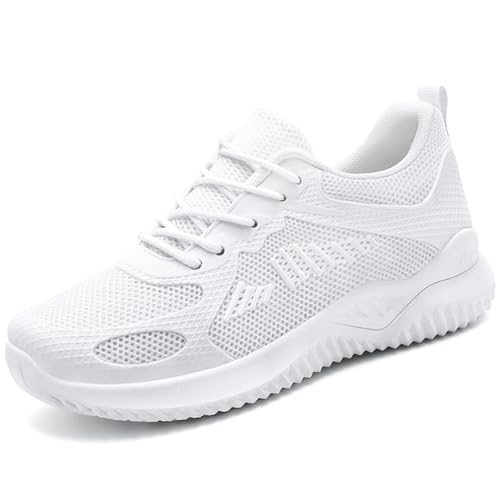 WOWEI Laufschuhe Damen Atmungsaktiv Turnschuhe Damen Schnürer Leichte Straßenlaufschuhe Sportschuhe Stoßfest Walkingschuhe Outdoor Athletisch Sneaker für Gym Jogging (Gym-S25, 41EU) von WOWEI