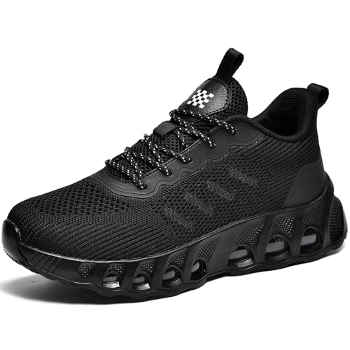 WOWEI Sportschuhe Turnschuhe Herren mit Luftkissen Laufschuhe Dämpfung Profilsohle Sneaker Atmungsaktiv Leichte Schuhe Joggingschuhe Straßenlaufschuhe Walkingschuhe Fitnessschuhe (Schuhe-17, 45EU) von WOWEI