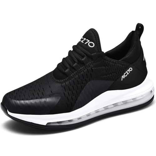 WOWEI Sportschuhe Turnschuhe Herren mit Luftkissen Laufschuhe Dämpfung Profilsohle Sneaker Atmungsaktiv Leichte Schuhe Joggingschuhe Straßenlaufschuhe Walkingschuhe Fitnessschuhe (Schuhe-2, 45EU) von WOWEI
