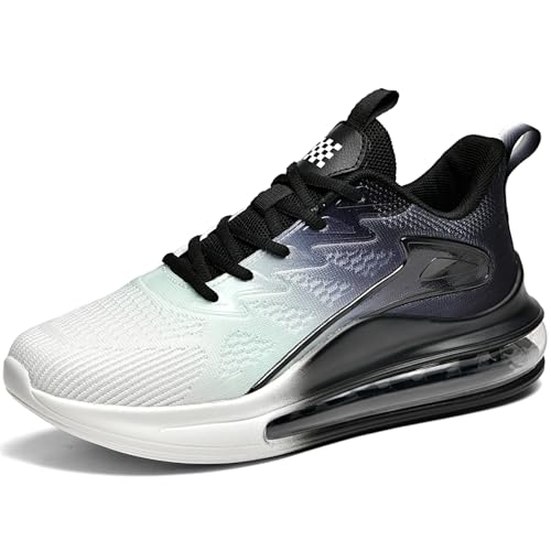 WOWEI Sportschuhe Turnschuhe Herren mit Luftkissen Laufschuhe Dämpfung Profilsohle Sneaker Atmungsaktiv Leichte Schuhe Joggingschuhe Straßenlaufschuhe Walkingschuhe Fitnessschuhe (Schuhe-21, 46EU) von WOWEI