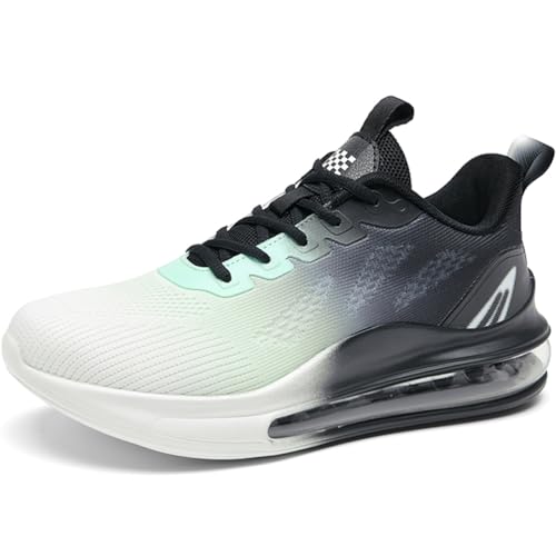 WOWEI Sportschuhe Turnschuhe Herren mit Luftkissen Laufschuhe Dämpfung Profilsohle Sneaker Atmungsaktiv Leichte Schuhe Joggingschuhe Straßenlaufschuhe Walkingschuhe Fitnessschuhe (Schuhe-25, 46EU) von WOWEI