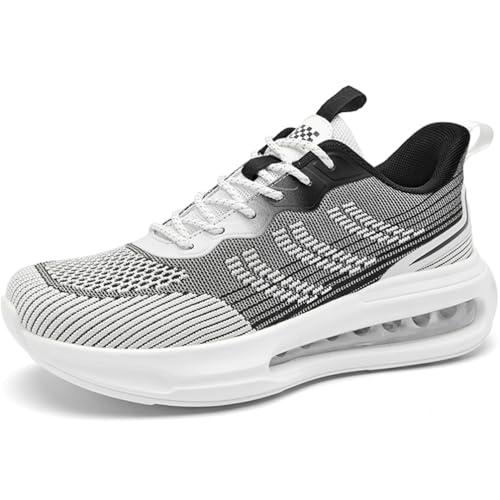 WOWEI Sportschuhe Turnschuhe Herren mit Luftkissen Laufschuhe Dämpfung Profilsohle Sneaker Atmungsaktiv Leichte Schuhe Joggingschuhe Straßenlaufschuhe Walkingschuhe Fitnessschuhe (Schuhe-30, 48EU) von WOWEI