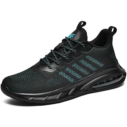 WOWEI Sportschuhe Turnschuhe Herren mit Luftkissen Laufschuhe Dämpfung Profilsohle Sneaker Atmungsaktiv Leichte Schuhe Joggingschuhe Straßenlaufschuhe Walkingschuhe Fitnessschuhe (Schuhe-9, 45EU) von WOWEI