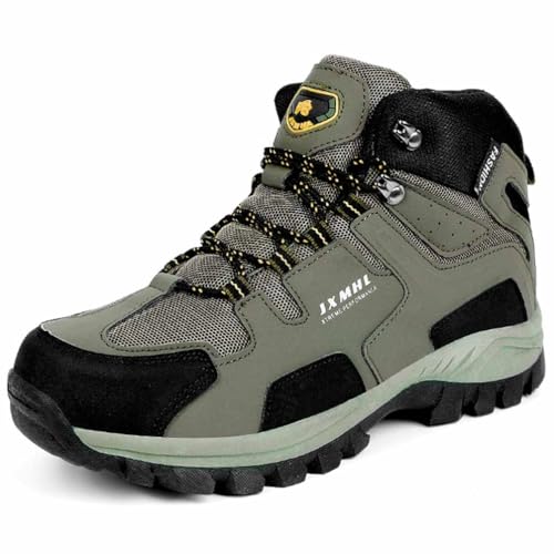 WOWEI Wanderstiefel Herren Damen Wanderschuhe wasserdichte Outdoorschuhe rutschfeste Mid Kletterschuhe Atmungsaktiv Trekking Hiking Schuhe Wanderhalbschuhe (Wand-T15, 38EU) von WOWEI