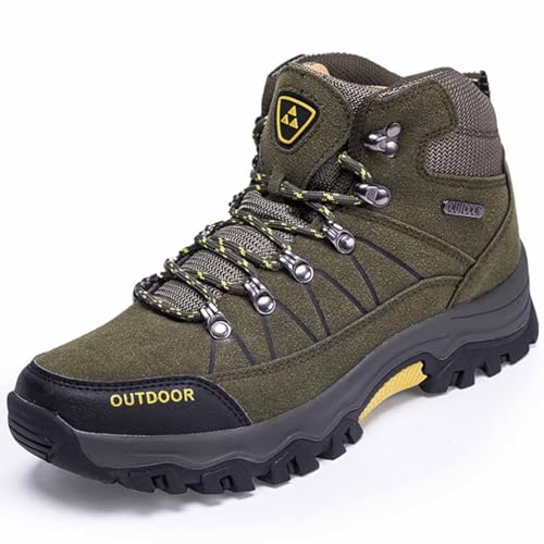 WOWEI Wanderstiefel Herren Damen Wanderschuhe wasserdichte Outdoorschuhe rutschfeste Mid Kletterschuhe Atmungsaktiv Trekking Hiking Schuhe Wanderhalbschuhe (Wand-T20, 45EU) von WOWEI