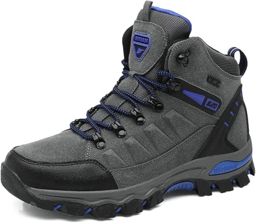 WOWEI Wanderstiefel Herren Damen Wanderschuhe wasserdichte Outdoorschuhe rutschfeste Mid Kletterschuhe Atmungsaktiv Trekking Hiking Schuhe Wanderhalbschuhe (Wand-T27, 40EU) von WOWEI