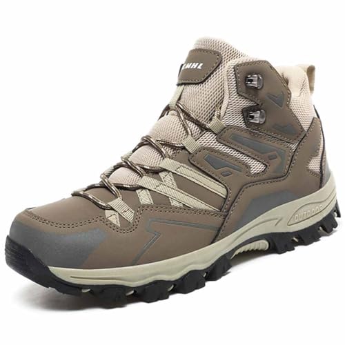 WOWEI Wanderstiefel Herren Damen Wanderschuhe wasserdichte Outdoorschuhe rutschfeste Mid Kletterschuhe Atmungsaktiv Trekking Hiking Schuhe Wanderhalbschuhe (Wand-T3, 43EU) von WOWEI