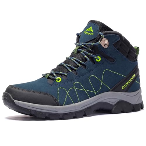 WOWEI Wanderstiefel Herren Damen Wanderschuhe wasserdichte Outdoorschuhe rutschfeste Mid Kletterschuhe Atmungsaktiv Trekking Hiking Schuhe Wanderhalbschuhe (Wand-T30, 41EU) von WOWEI