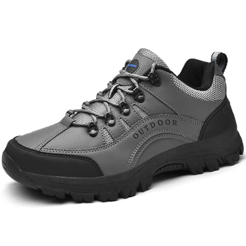 WOWEI Wanderstiefel Wanderschuhe Herren Damen wasserdichte Outdoorschuhe rutschfeste Kletterschuhe Leicht Atmungsaktiv Trekking Hiking Schuhe Wanderhalbschuhe (Wan-D12, 49EU) von WOWEI
