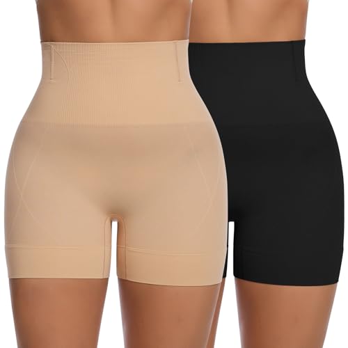 WOWENY Damen Miederhose Bauchweg Shapewear mit Bein Miederpants Stark Formend Unterwäsche Figurformend Unterhosen Shaping Hose Slip Anti Chafing Underwear von WOWENY