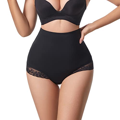 WOWENY Damen Shapewear Bauchweg Effekt Spitze Figurformender Shapewear String Damen Bauchweg Nahtlos Body Shaper Tanga Damen Miederslip Unterwäsche Unterbauch Kontrolle von WOWENY