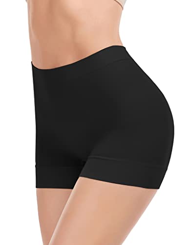 WOWENY Shapewear Damen bauchweg Nahtlose Miederhose Unterhose Damen Kurze Leggings Miederpants Unterwäsche stark formend für Alltag,Schwarz,XXL von WOWENY