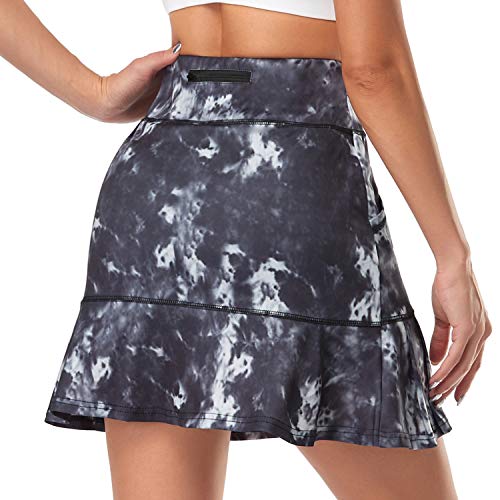 WOWENY Damen Tennis Skort Tennisröcke Sport Hosenrock Rock Sommer Minirock Golfrock mit Tasche & Innenhose für Laufen Tennis Golf Uv-Schutz Outdoor Reise von WOWENY