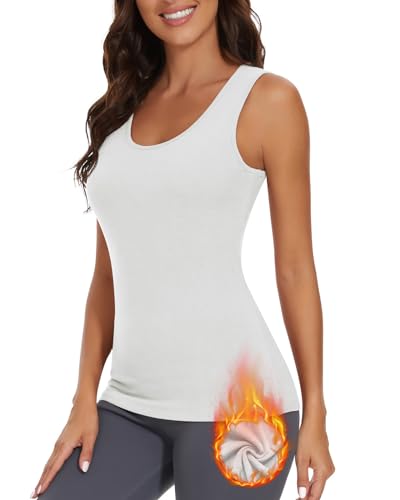 WOWENY Thermo Unterhemden Damen Warm Basic Top Damen Winter Tank Top U-Ausschnitt Unterziehshirt Thermounterwäsche Schlaftop Ärmellos Oberteil Weiß M WOWENY Thermo Unterhemden Damen Warm Basic Top Damen Winter Tank Top U-Ausschnitt Unterziehshirt Thermounterwäsche Schlaftop Ärmellos Oberteil Weiß M von WOWENY