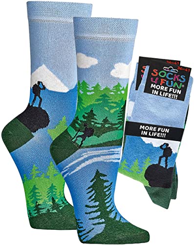 WOWERAT Witzige Socken „GIPFELTÜRMER“ für Teenager, Damen und Herren, 2er-Bündel von WOWERAT