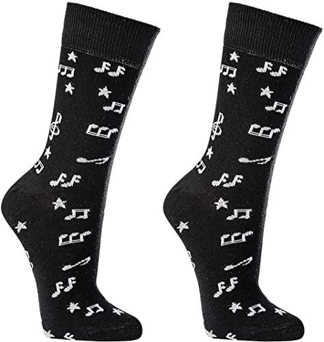 WOWERAT Witzige Socken MUSIK, als Geschenkidee oder zum Selbertragen, verschidedene Motive für Teenager, Damen und Herren 2er-Bündel (Gr.36-41, 6209.09 „Musik“) von WOWERAT