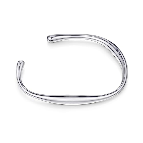 WOWORAMA Teardrop Gold Cuff Bracelets for Women Adjustable Gold Plated Chunky Open Cuff Bangle Bracelet Minimalist Thick Wrist Bracelets, Adjustable Size, Brass, no gemstone von WOWORAMA