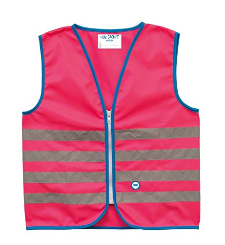 WOWOW 011298 Sicherheitsweste Fun Jacket für Kinder mit Refl.-StreifenGr.M, pink (1 Stück) von WOWOW