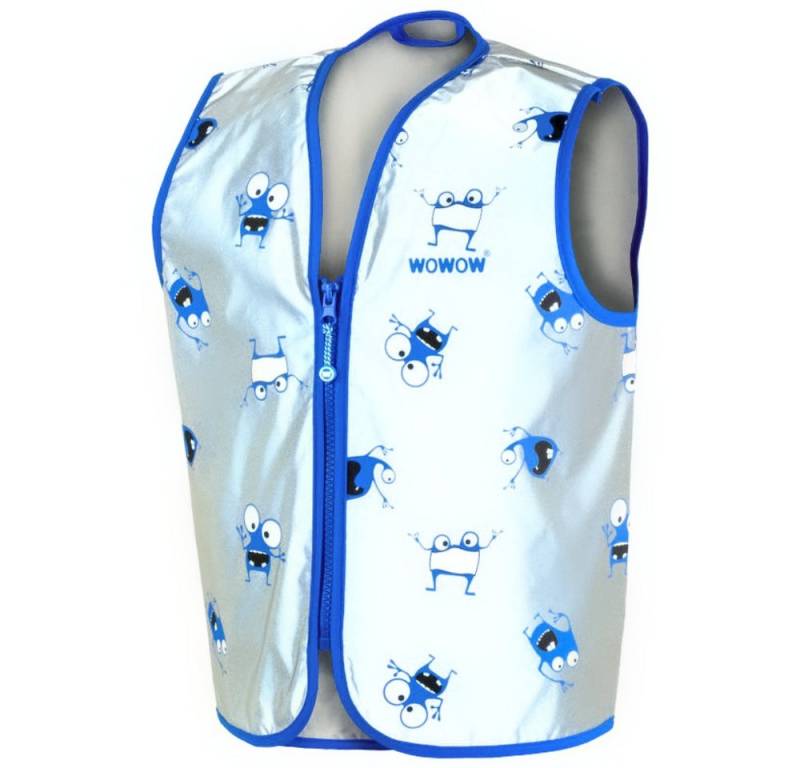 WOWOW Funktionsweste Wowow Reflex-Kinderweste Goyo FR" M 8-9 Jahre M silber blau ca. 0,122  von WOWOW
