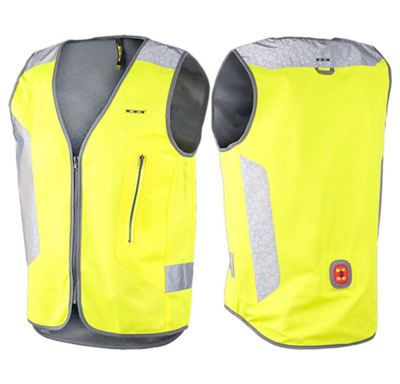 WOWOW Funktionsweste Wowow Sicherheitsweste Tegra Jacket XXL mit USB-Rücklicht schwarz von WOWOW