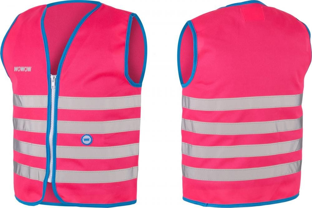WOWOW Warnweste Wowow Sicherheitsweste Fun Jacket für Kinder Größe L 140-146 pink von WOWOW