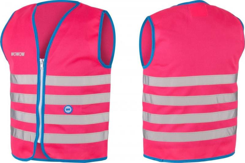WOWOW Warnweste Wowow Sicherheitsweste Fun Jacket für Kinder Größe L 140-146 pink von WOWOW