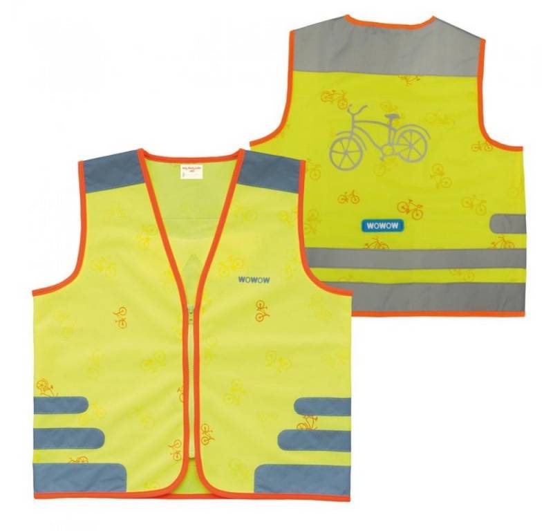 WOWOW Warnweste Wowow Sicherheitsweste Nutty Jacket für Kinder gelb mit Refl Streifen von WOWOW