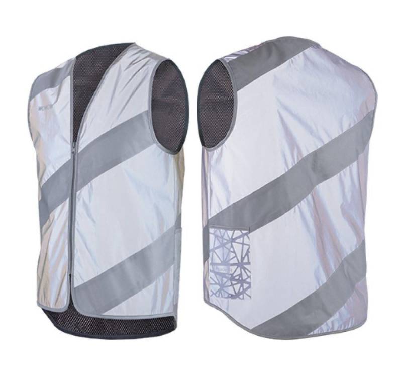 WOWOW Warnweste Wowow Sicherheitsweste Roadie Jacket Full Reflective Größe M grau von WOWOW
