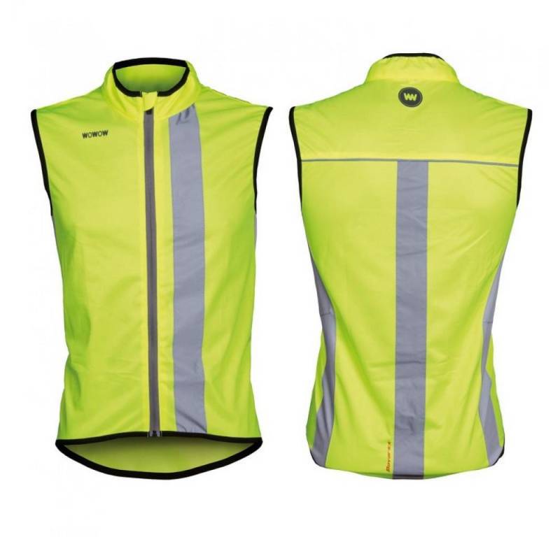 WOWOW Warnweste Wowow Wind-Weste Maverick gelb mit Reflexstr und Reißver M von WOWOW