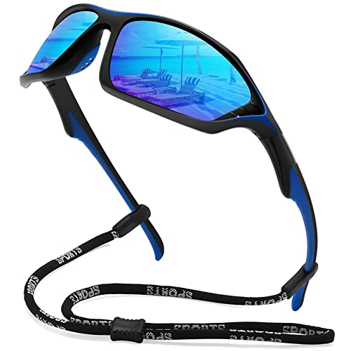 WOWSUN Polarisierte Sonnenbrille für Herren Ultra Leicht Sportbrille UV400 Schutz von WOWSUN