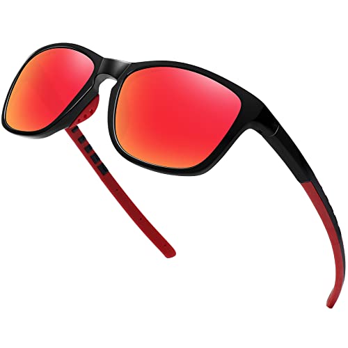 WOWSUN Polarisierte Sport-Sonnenbrille für Herren Fahren Laufen Angeln Radfahren von WOWSUN