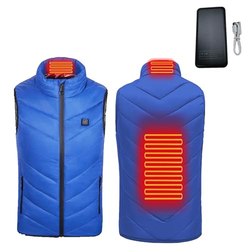 2025 Neu Beheizbare Weste Kinder mit Powerbank, Beheizbare Jacke Kinder USB Lade Weste Elektrische Beheizte Weste mit 13 Heizzonen Wärmeweste mit 5 Einstellbare Temperatur Heizweste für Skifahren von WOXIHUAN